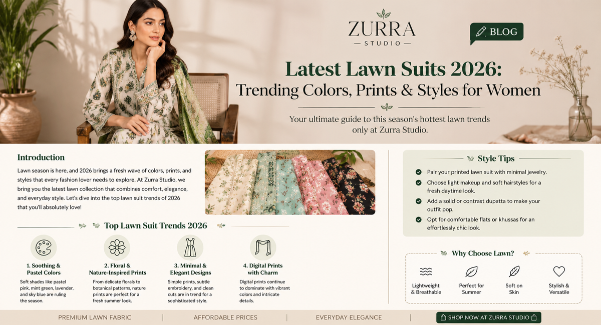 Latest Lawn Suits 2026: Trending Colors, Prints & Styles for Women
