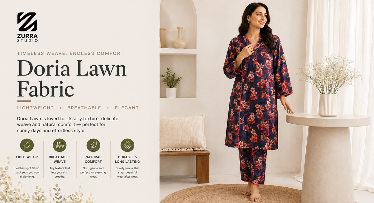 Doria Lawn Fabric – Comfort Meets Everyday Elegance