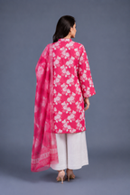 Pink Floral Doria Lawn 2 Piece Suit for Women – Summer Printed Lawn Dress