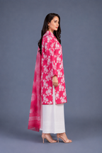 Pink Floral Doria Lawn 2 Piece Suit for Women – Summer Printed Lawn Dress